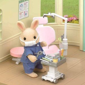 Calico Critters DENTIST Rabbit Set Sylvanian Families From Japan